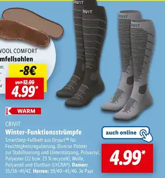 Lidl Crivit winter-funktionsstrümpfe Angebot