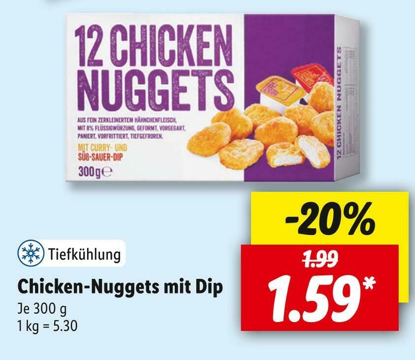 Chickennuggets mit dip Angebot bei Lidl