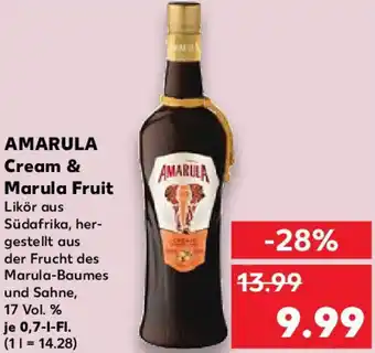 Kaufland AMARULA Cream & Marula Fruit Likör Angebot