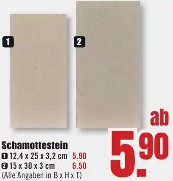 B1 Discount Baumarkt Schamottestein Angebot
