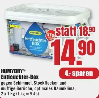 B1 Discount Baumarkt HUMYDRY Entfeuchter-Box Angebot