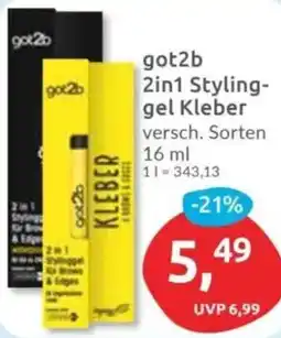 Budni got2b 2in1 Stylinggel Kleber Angebot