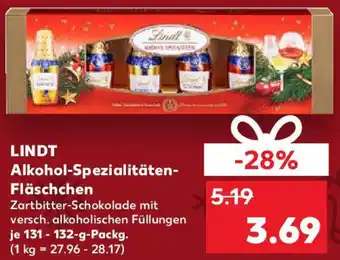 Kaufland LINDT Alkohol-Spezialitäten Fläschchen Angebot