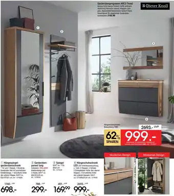 Zurbrüggen Dieter knoll garderobenprogramm arco trend Angebot