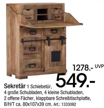 Zurbrüggen Sekretär Angebot