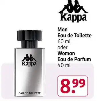 Rossmann Kappa man eau de toilette oder woman eau de parfum Angebot