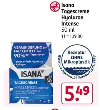 Rossmann Isana tagescreme hyaluron intense Angebot