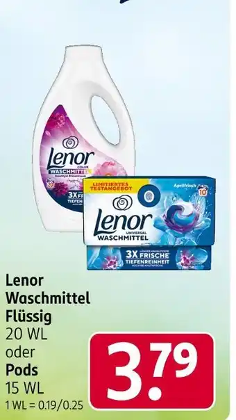 Rossmann Lenor waschmittel flüssig oder pods Angebot