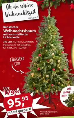 Sonderpreis Baumarkt künstlicher Weihnachtsbaum mit vorinstallierter Lichterkette Angebot