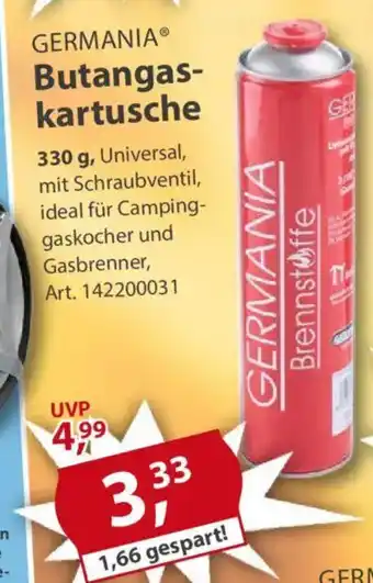 Sonderpreis Baumarkt GERMANIA Butangaskartusche Angebot