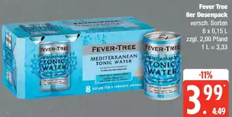 Edeka Fever Tree 8er Dosenpack Angebot