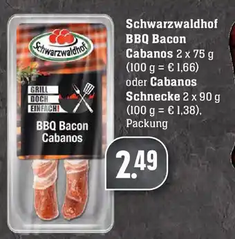 Edeka Schwarzwaldhof BBQ Bacon Cabanos 2x75g oder Cabanos Schnecke 2x90g Angebot