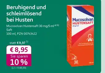 Mea Mucosolvan hustensaft Angebot