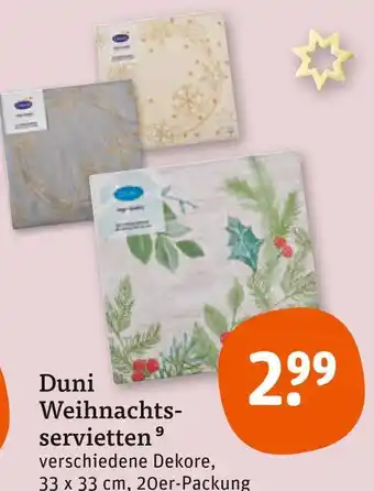 tegut Duni weihnachtsservietten Angebot