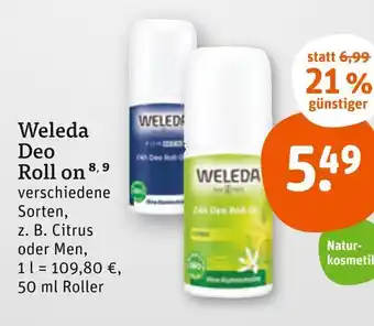 tegut Weleda deo roll on Angebot