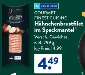 Aldi Süd GOURMET FINEST CUISINE Hähnchenbrustfilet im Speckmantel Angebot