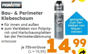 Globus Baumarkt PRIMASTER Bau- & Perimeter Klebeschaum Angebot
