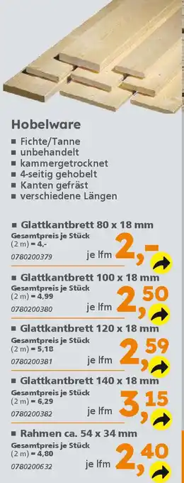 Globus Baumarkt Hobelware Angebot