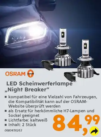 Globus Baumarkt OSRAM LED Scheinwerferlampe ,,Night Breaker" Angebot