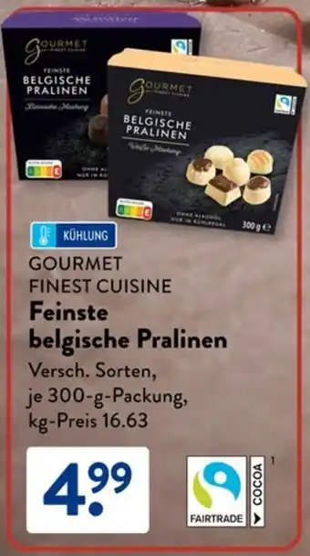 Aldi Süd GOURMET FINEST CUISINE Feinste belgische Pralinen Angebot