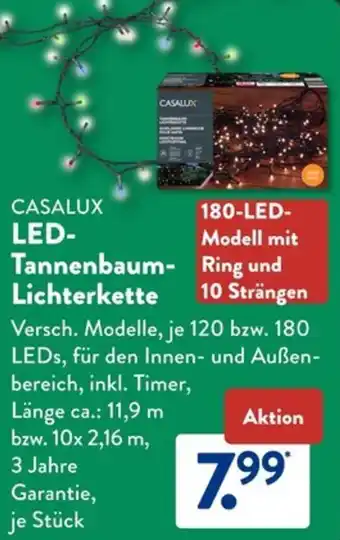 Aldi Süd CASALLIX LED Tannenbaum Lichterkette Angebot