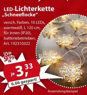 Sonderpreis Baumarkt LED-Lichterkette ,,Schneeflocke" Angebot