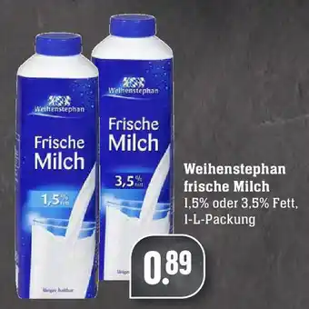 Edeka Weihenstephan Frische Milch 1L Angebot