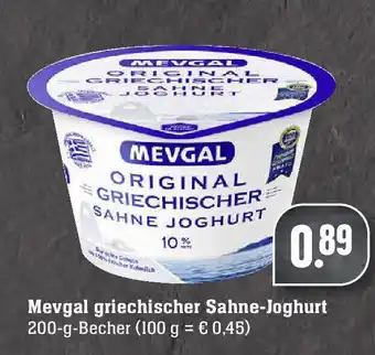 Edeka Mevgal griechischer Sahne Joghurt 200g Becher Angebot