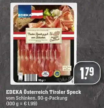 Edeka Edeka österreich Tiroler Speck 90g Angebot