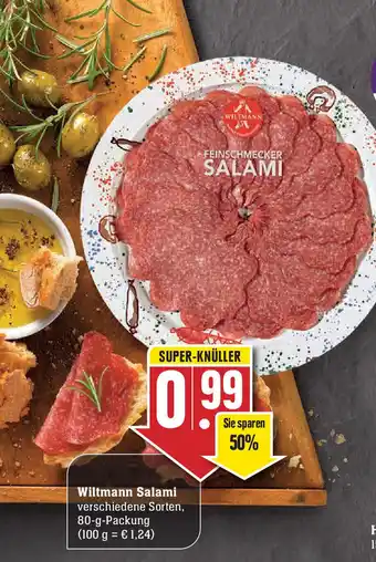 Edeka Wiltmann Salami 80g Angebot