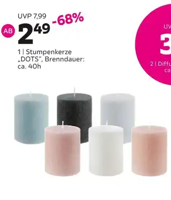 Mömax Stumpenkerze „dots“ Angebot