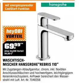 OBI Hansgrohe waschtisch-mischer hangrohe rebris 110 Angebot