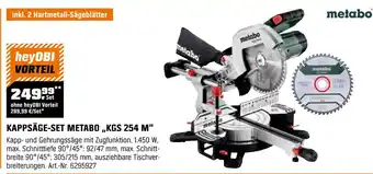 OBI Metabo kappsäge-set „kgs 254 m“ Angebot