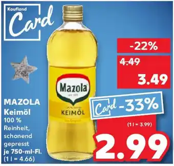 Kaufland MAZOLA Keimöl Angebot