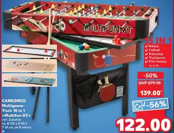Kaufland CARROMCO Multigame- Tisch 15 in 1 Multifun-XT Angebot
