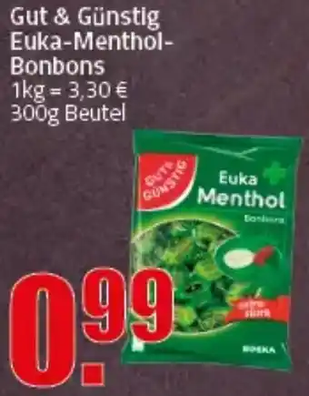 Ihr Frischmarkt Gut & Günstig Euka-Menthol Bonbons Angebot