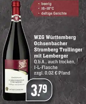 Edeka WZG Württemberg Ochsenbacher Stromberg Trollinger mit Lemberger 1L Angebot