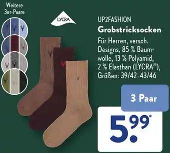 Aldi Süd UP2FASHION Grobstricksocken Angebot