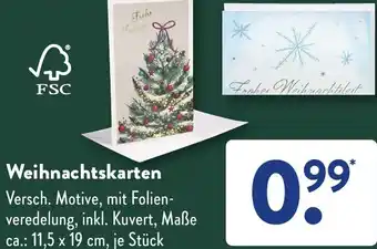 Aldi Süd Weihnachtskarten Angebot