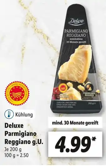 Lidl Deluxe parmigiano reggiano g.u. Angebot