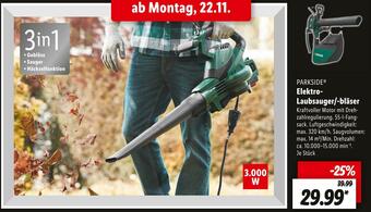 Lidl Parkside elektro-laubsauger/-bläser Angebot