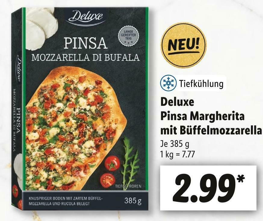 Deluxe pinsa margherita mit büffelmozzarella Angebot bei Lidl