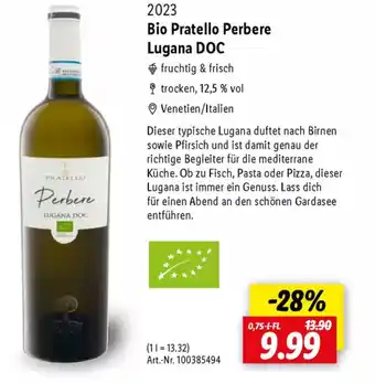 Lidl Bio Pratello Perbere Lugana DOC Angebot