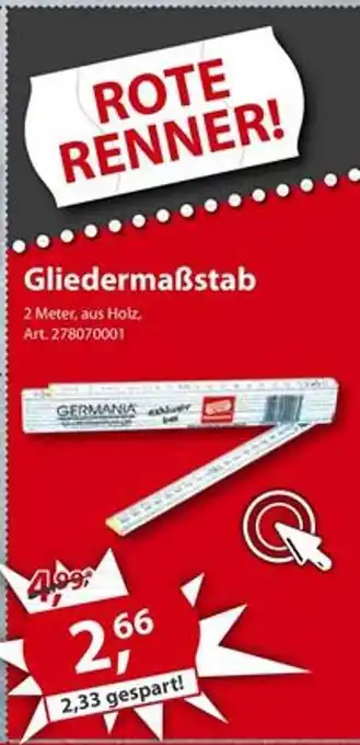 Sonderpreis Baumarkt Gliedermaßstab Angebot