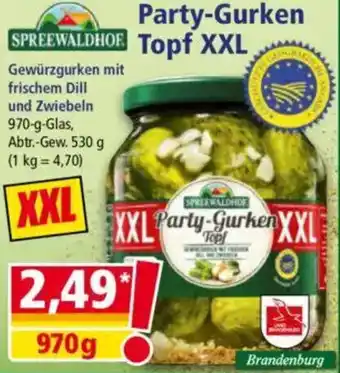 Norma SPREEWALDHOF Party-Gurken Topf XXL Angebot