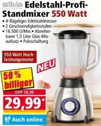 Norma Silva Edelstahl-Profi Standmixer 550 Watt Angebot