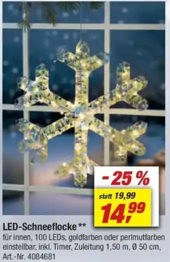 toom Baumarkt LED-Schneeflocke Angebot