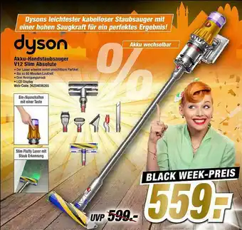 Expert Dyson Akku-handstaubsauger V12 Slim Absolute Angebot