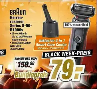 Expert Braun Herrenrasierer Series 5-50-r1000s Angebot