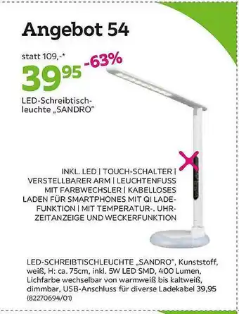 Mömax Led-schreibtischleuchte „sandro“ Angebot